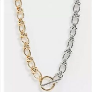 Gold and silver two tone necklace